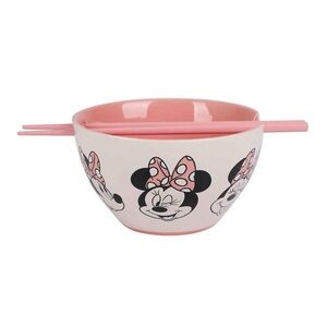 Minnie Mouse Ramen Bowl W/ Chopsticks